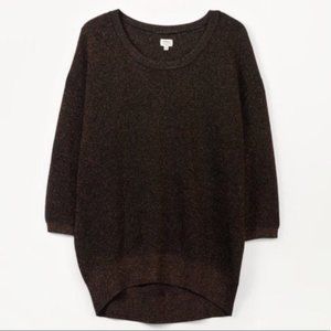 Aritzia Wilfred | Metallic Silk and Cashmere Balzac Sweater